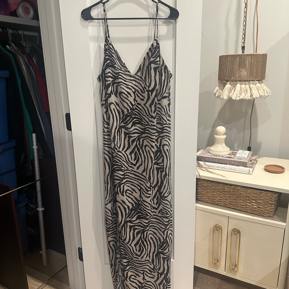 Zebra Print Slip Dress